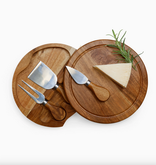 Acacia Brie Cheese Cutting Board & Tools