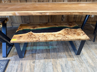 Blue Mappa Burl Epoxy Coffee Table