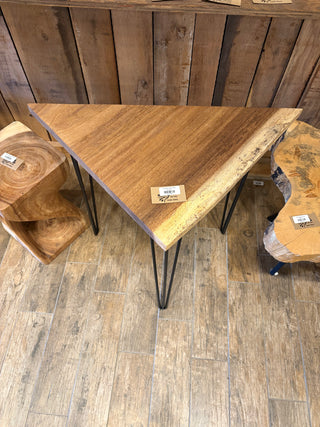 Monkey Pod Triangle side table