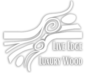 Live Edge Luxury Wood White Logo