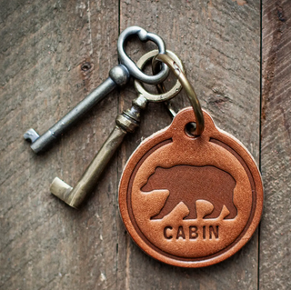 Cabin Leather Key Chain Circle